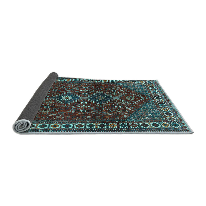 Sideview of Persian Light Blue Traditional Rug, tr872lblu