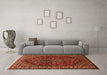 Machine Washable Persian Orange Traditional Area Rugs in a Living Room, wshtr872org