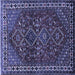 Square Persian Blue Traditional Rug, tr872blu
