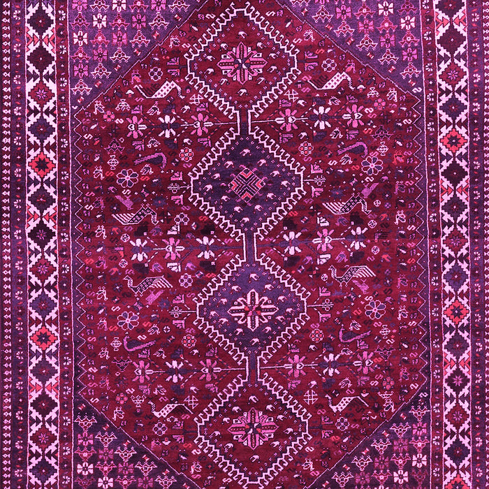 Machine Washable Persian Pink Traditional Rug, wshtr872pnk