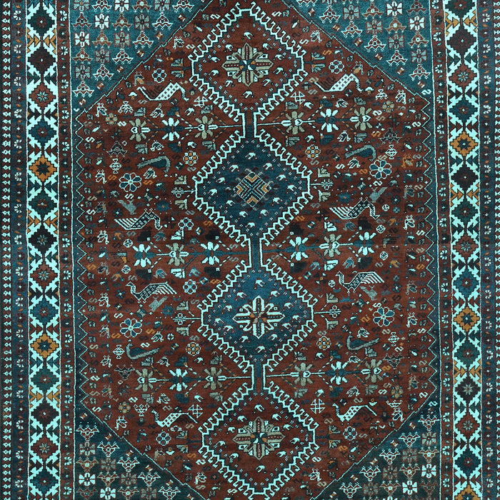 Machine Washable Persian Light Blue Traditional Rug, wshtr872lblu