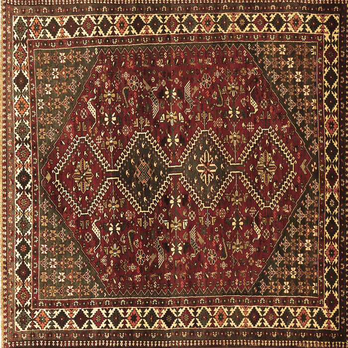 Square Persian Brown Traditional Rug, tr872brn