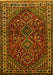 Machine Washable Persian Yellow Traditional Rug, wshtr872yw