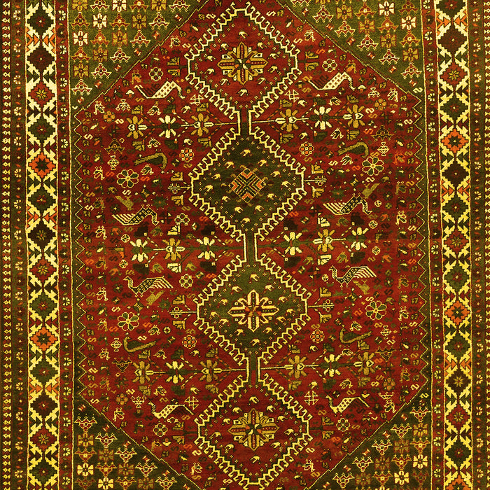 Machine Washable Persian Yellow Traditional Rug, wshtr872yw