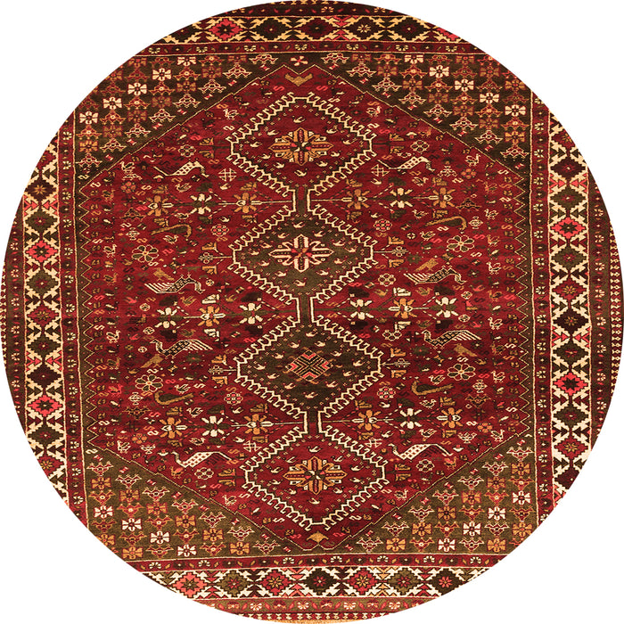 Square Persian Orange Traditional Rug, tr872org