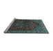 Sideview of Machine Washable Persian Light Blue Traditional Rug, wshtr872lblu