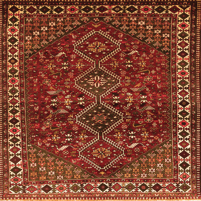 Serging Thickness of Persian Orange Traditional Rug, tr872org