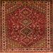 Serging Thickness of Persian Orange Traditional Rug, tr872org