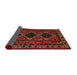 Sideview of Traditional Dark Sienna Brown Persian Rug, tr873