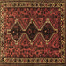 Square Machine Washable Persian Brown Traditional Rug, wshtr873brn