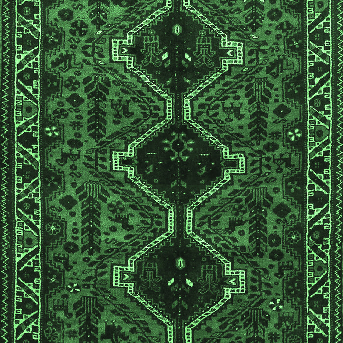 Machine Washable Persian Emerald Green Traditional Area Rugs, wshtr873emgrn