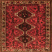 Serging Thickness of Persian Orange Traditional Rug, tr873org