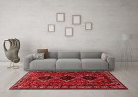 Machine Washable Persian Red Traditional Rug, wshtr873red