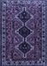 Machine Washable Persian Blue Traditional Rug, wshtr873blu