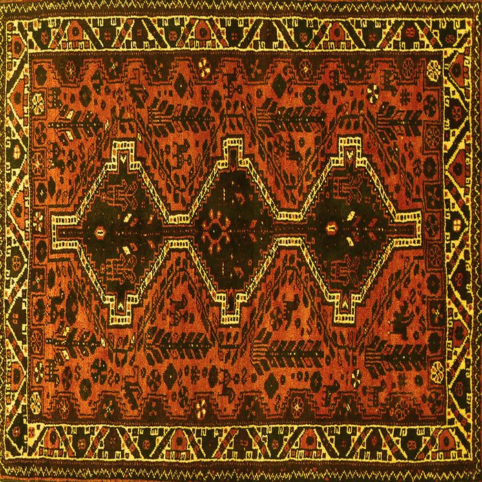 Square Persian Yellow Traditional Rug, tr873yw