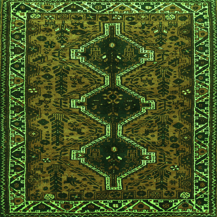 Serging Thickness of Persian Green Traditional Rug, tr873grn