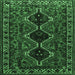 Square Persian Emerald Green Traditional Rug, tr873emgrn