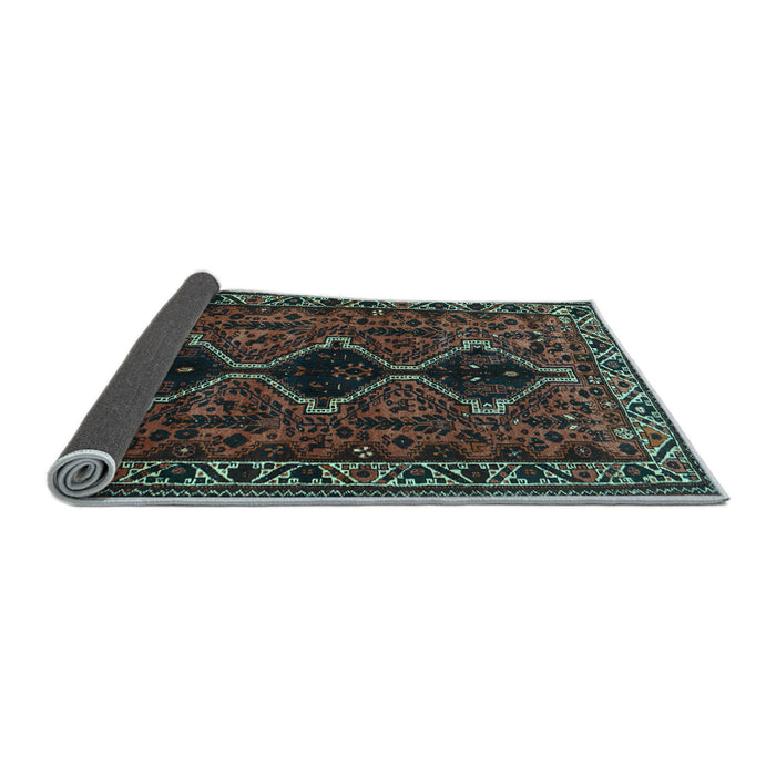 Sideview of Persian Light Blue Traditional Rug, tr873lblu