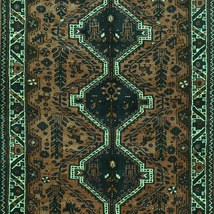 Machine Washable Persian Turquoise Traditional Area Rugs, wshtr873turq