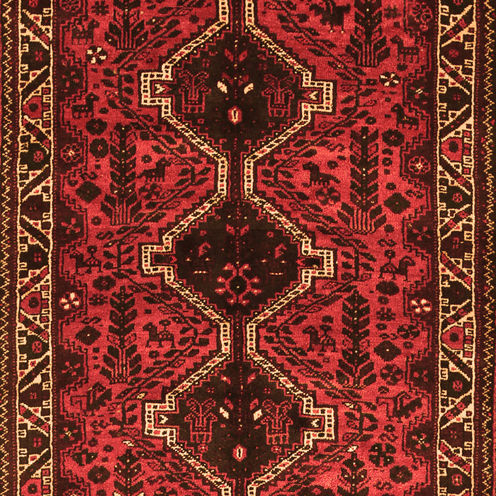 Serging Thickness of Machine Washable Persian Orange Traditional Area Rugs, wshtr873org