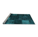 Sideview of Machine Washable Persian Light Blue Traditional Rug, wshtr874lblu