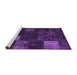 Sideview of Machine Washable Persian Purple Traditional Area Rugs, wshtr874pur