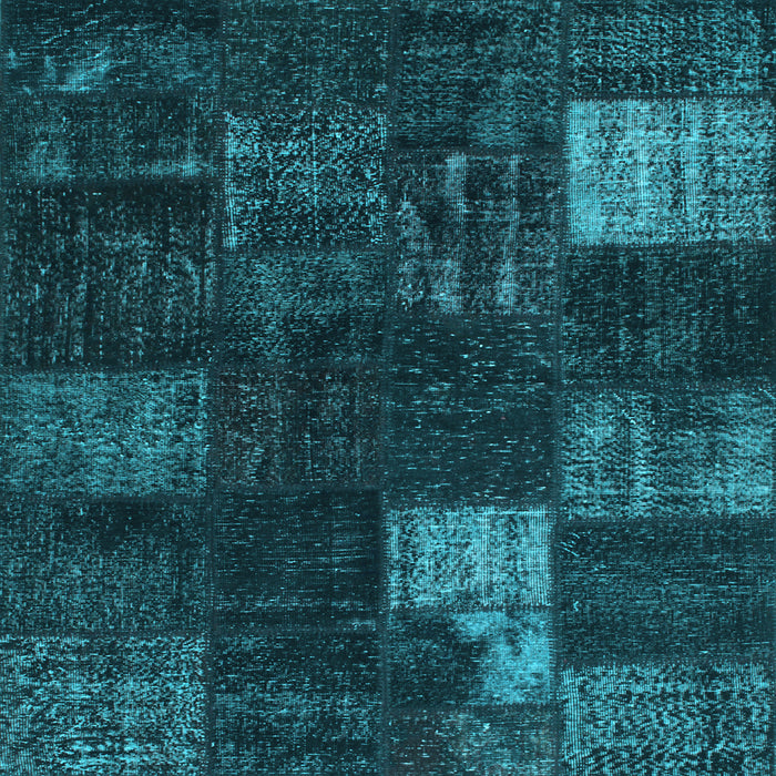 Square Machine Washable Persian Light Blue Traditional Rug, wshtr874lblu