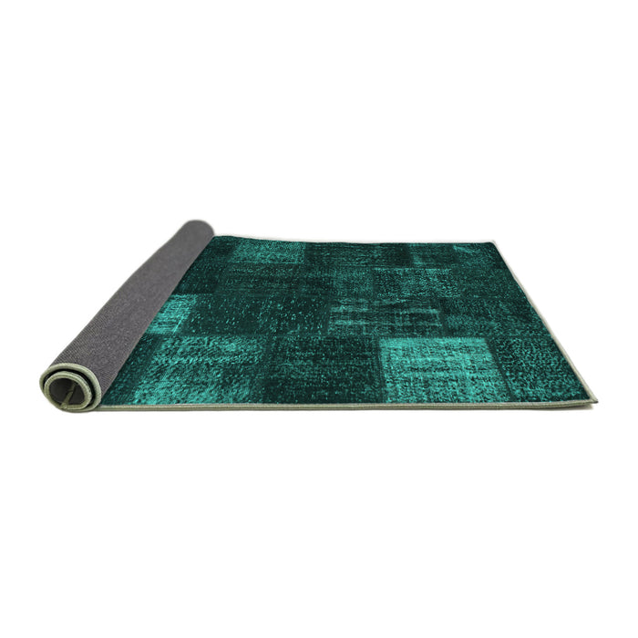 Sideview of Persian Turquoise Traditional Rug, tr874turq