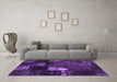 Machine Washable Persian Purple Traditional Area Rugs in a Living Room, wshtr875pur