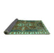 Sideview of Persian Turquoise Traditional Rug, tr876turq