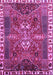 Machine Washable Persian Purple Traditional Area Rugs, wshtr876pur