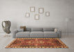 Machine Washable Persian Brown Traditional Rug in a Living Room,, wshtr876brn