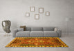 Machine Washable Persian Yellow Traditional Rug in a Living Room, wshtr876yw