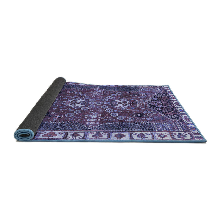 Sideview of Persian Blue Traditional Rug, tr876blu