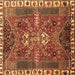 Square Machine Washable Persian Brown Traditional Rug, wshtr876brn