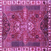 Square Machine Washable Persian Purple Traditional Area Rugs, wshtr876pur