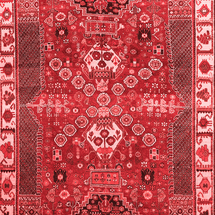Machine Washable Persian Red Traditional Rug, wshtr876red