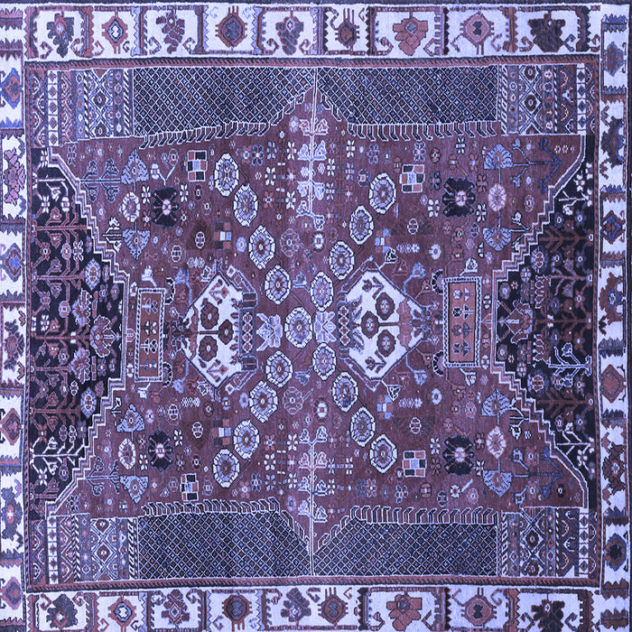 Square Persian Blue Traditional Rug, tr876blu