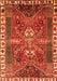 Serging Thickness of Machine Washable Persian Orange Traditional Area Rugs, wshtr876org