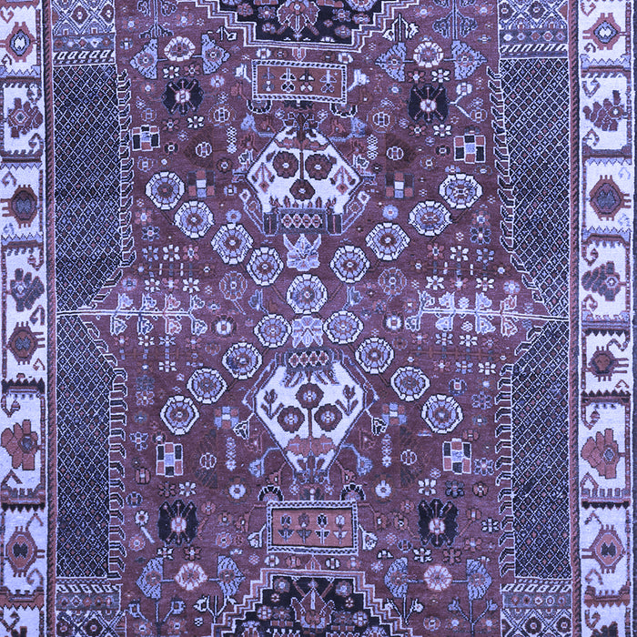 Machine Washable Persian Blue Traditional Rug, wshtr876blu