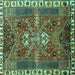 Square Persian Turquoise Traditional Rug, tr876turq
