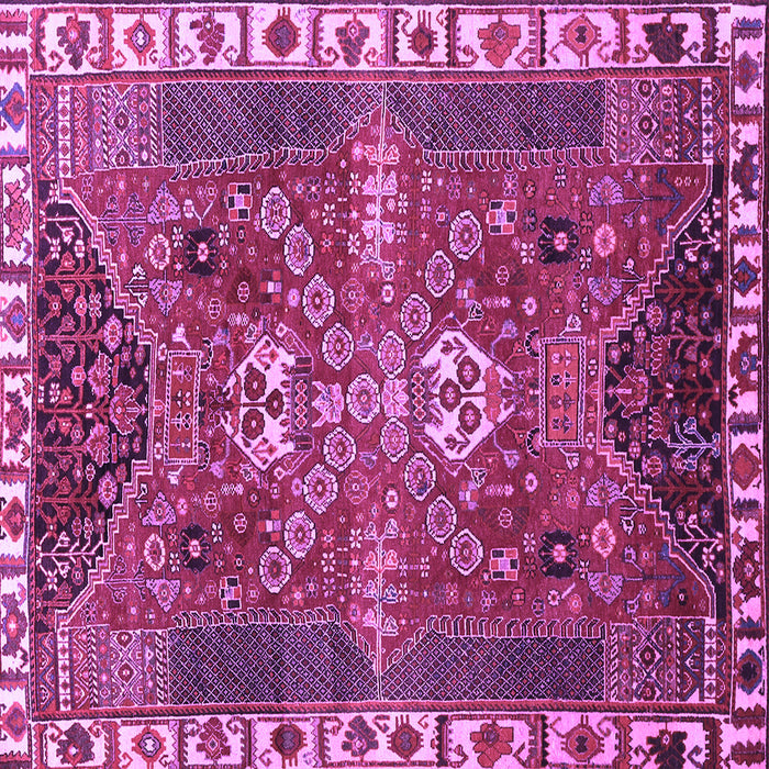 Square Persian Purple Traditional Rug, tr876pur