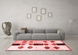 Country Red Washable Rugs