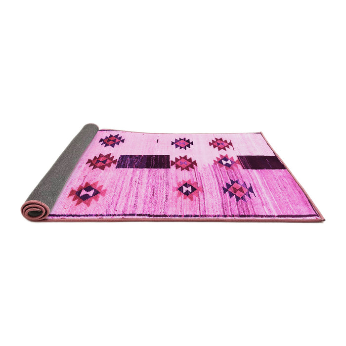 Sideview of Southwestern Pink Country Rug, tr877pnk