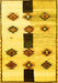 Machine Washable Southwestern Yellow Country Rug, wshtr877yw