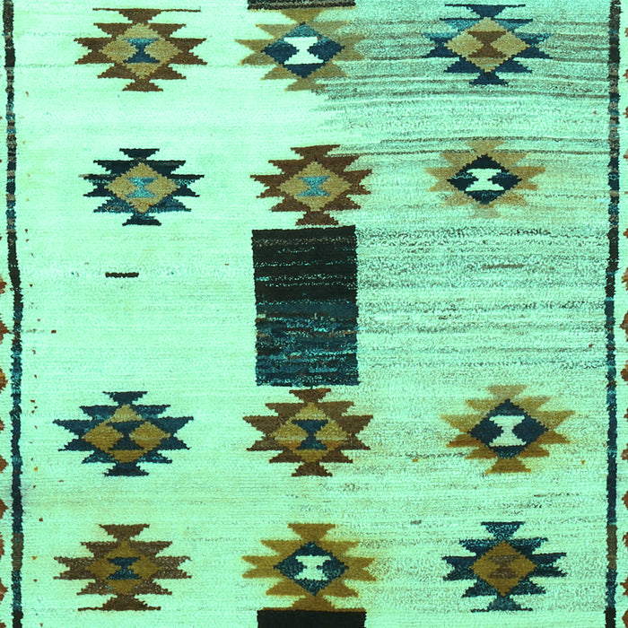Southwestern Turquoise Country Rug, tr877turq