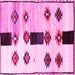 Square Southwestern Pink Country Rug, tr877pnk