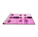 Sideview of Machine Washable Southwestern Pink Country Rug, wshtr877pnk