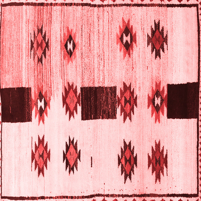 Machine Washable Southwestern Red Country Rug, wshtr877red