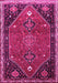 Machine Washable Persian Pink Traditional Rug, wshtr878pnk